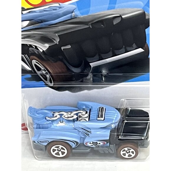 Hot Wheels Hotweiler HW Mega Bite 2024 Lets Race Black Blue Diecast NOC - Picture 5 of 7